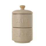 Stackable Salt and Pepper Pot w/ Lid