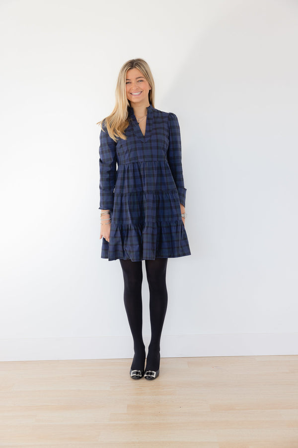 Long Sleeved Tiered Tunic Dress