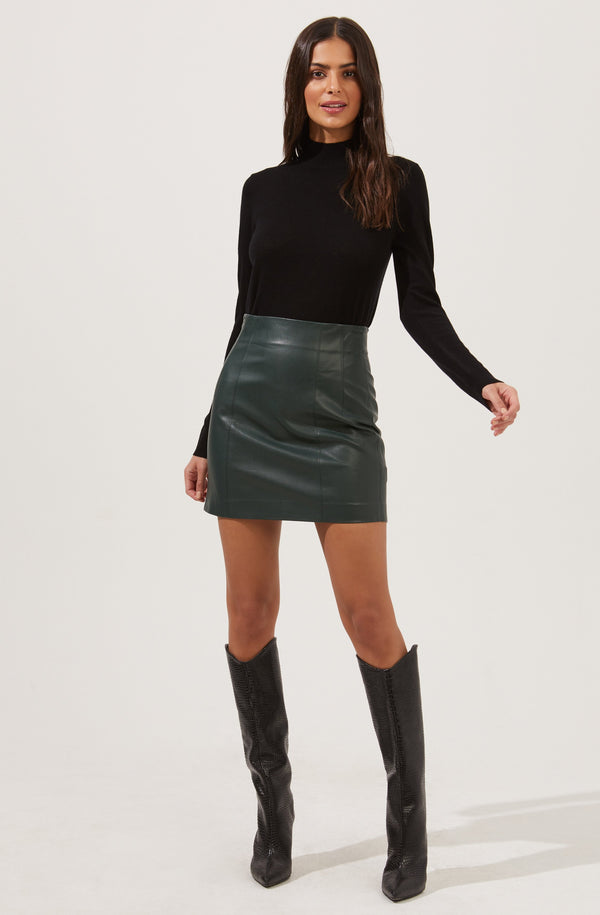 Meika Faux Leather Mini Skirt