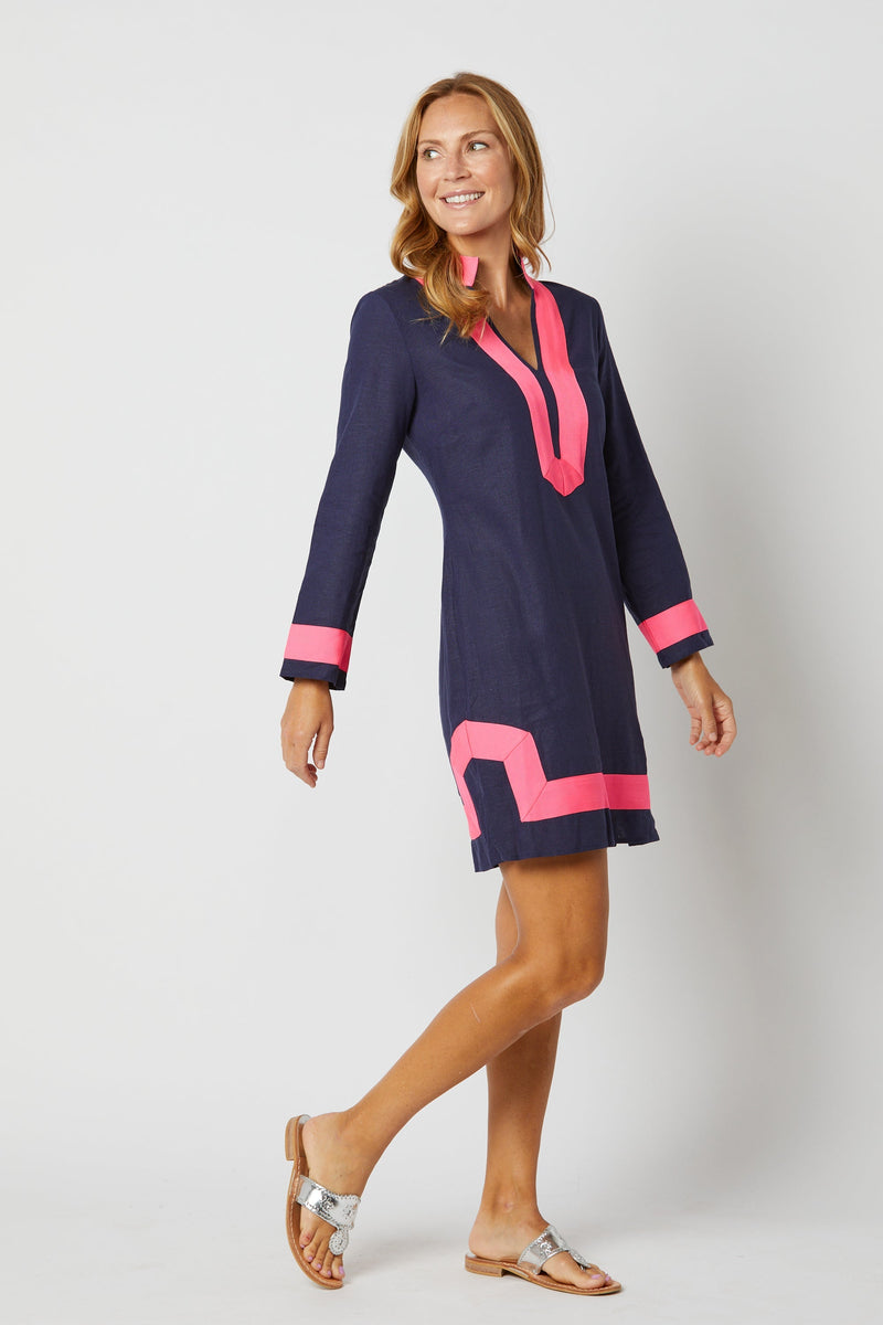 Long Sleeve Classic Tunic With Twill Tape